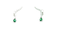 Pendientes Valentina Callegher Mujer in Oro blanco Smeraldo 0.90 Ct 11921FISSM - 11921FISSM